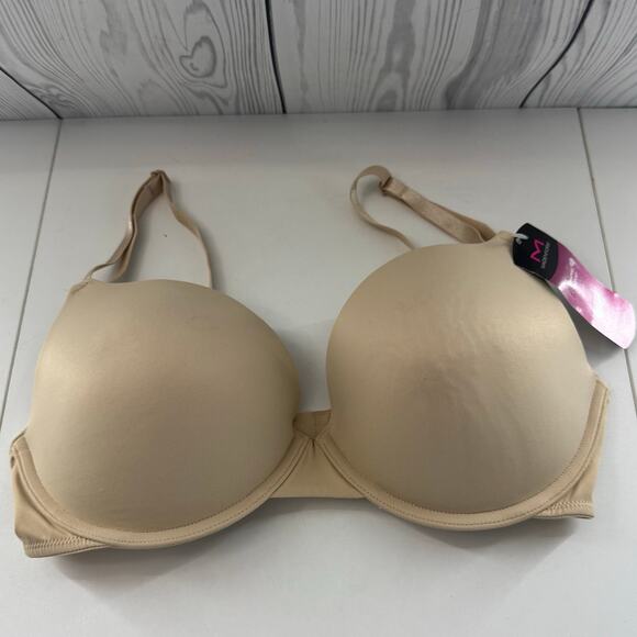 Maidenform Push Up Convertible Shaping Bra Underwire Womens 38DBeige New - Picture 1 of 6
